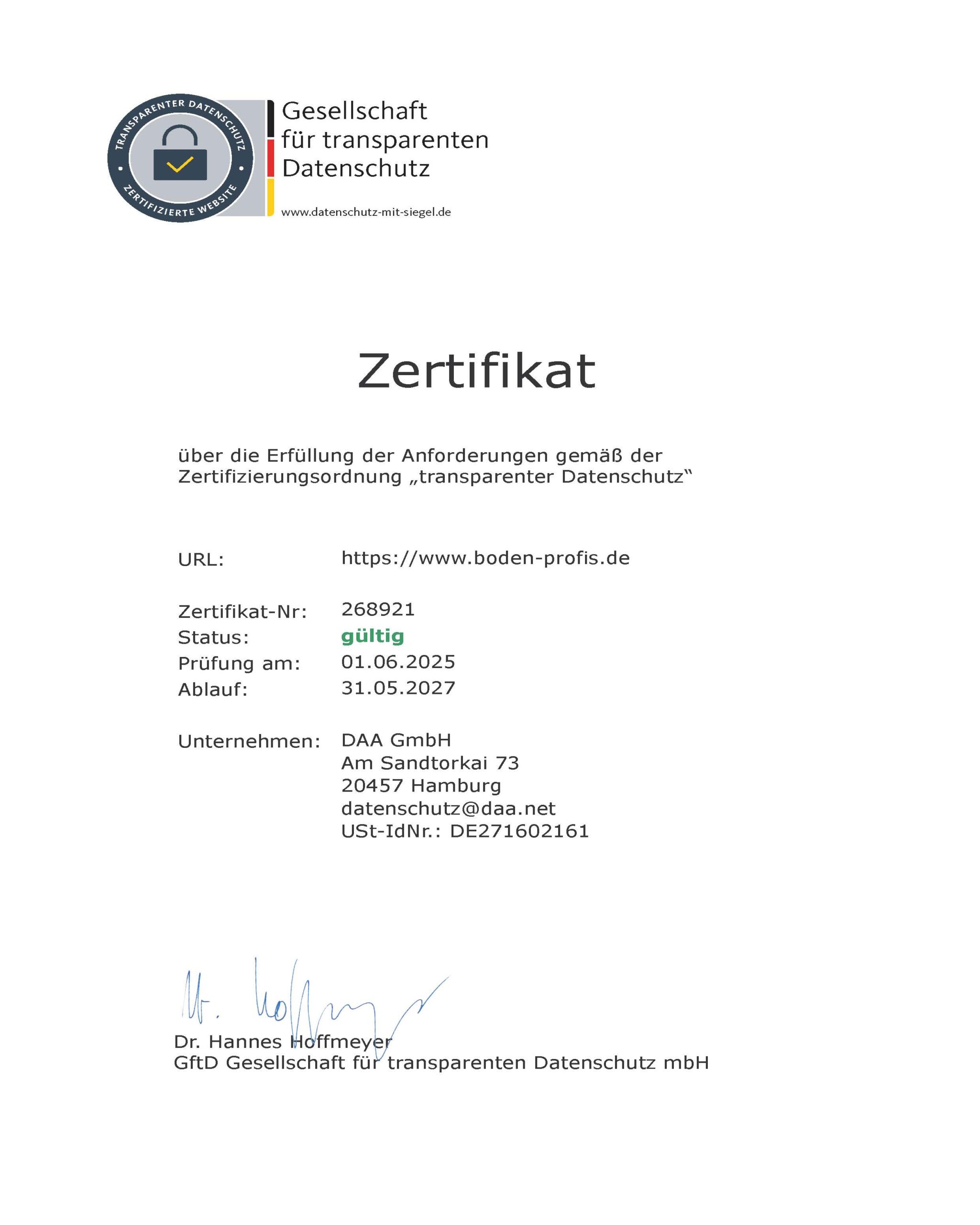 Zertifikat Centogene